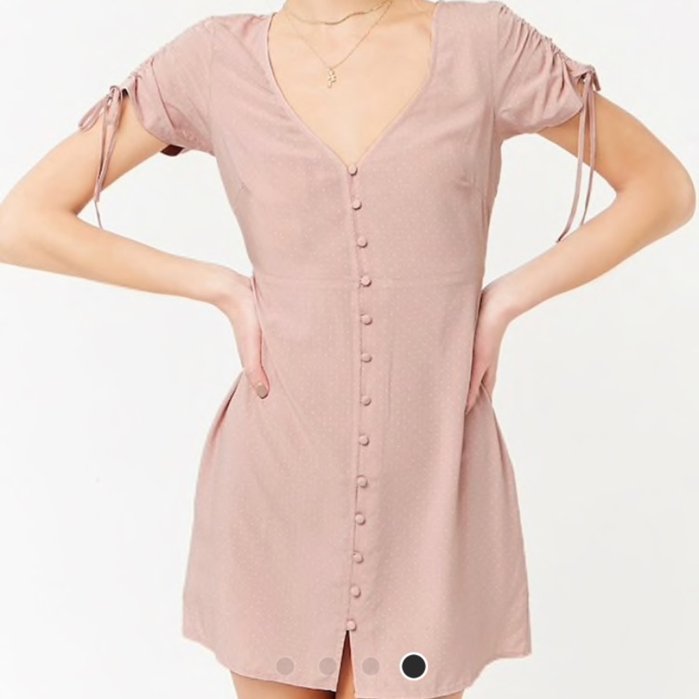 Blush Button Down Dress